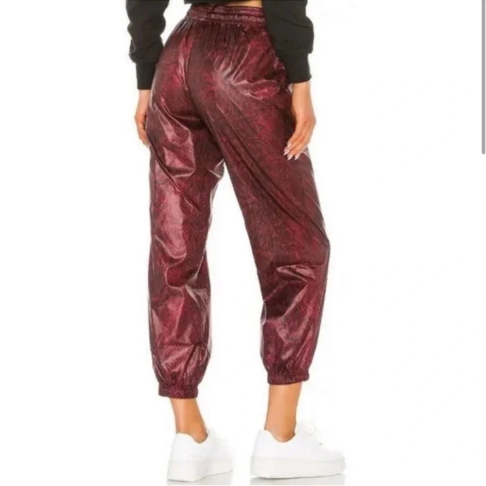 NIKE Maroon Red Snakeskin Windbreaker Pants - SMALL